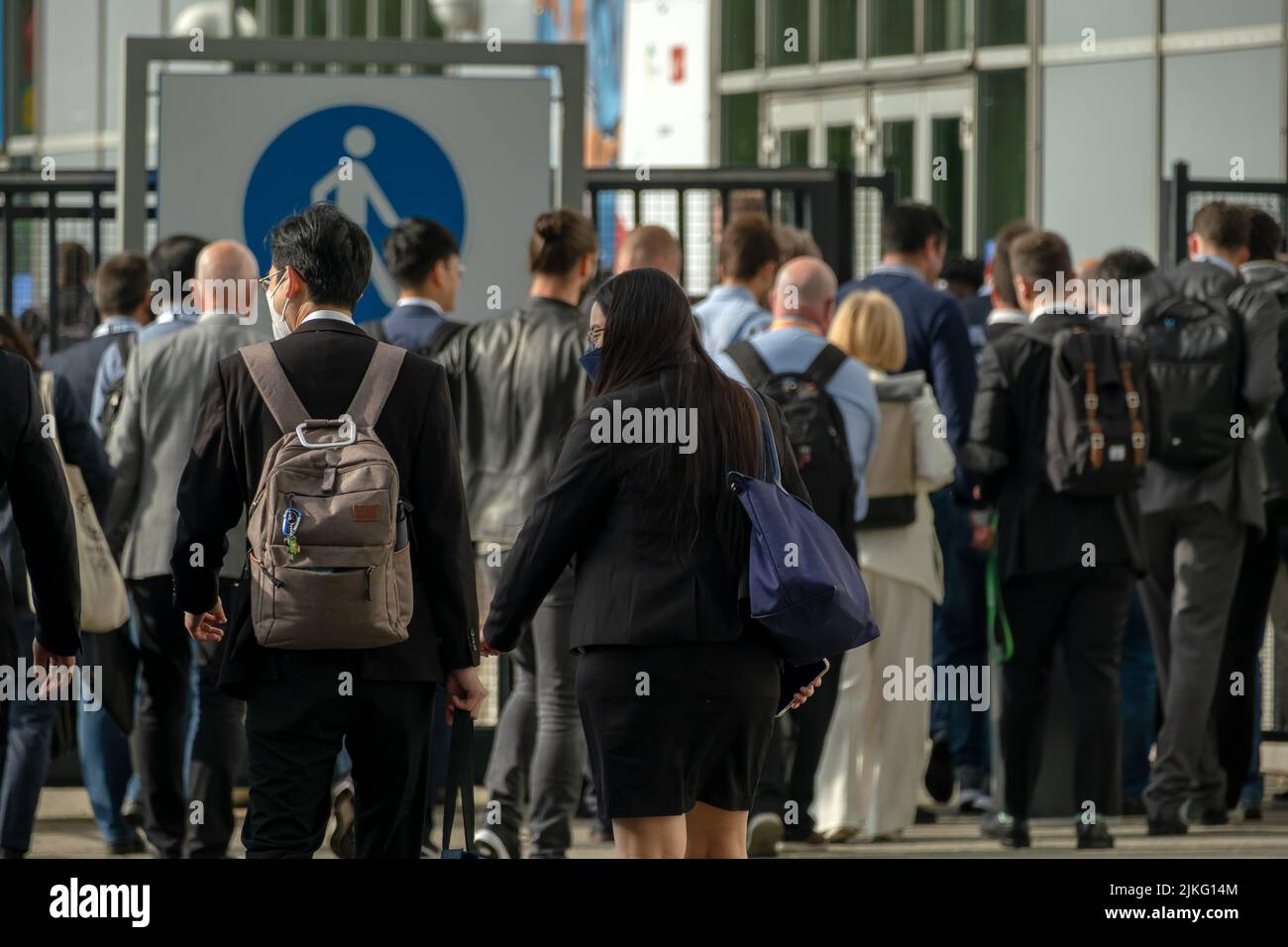 31.05.2022, Deutschland, Niedersachsen, Hannover - Hannover Messe, Ein Tag geht zu Ende 00A220531D0646CAROEX.JPG [MODELLFREIGABE: NEIN, EIGENTUMSFREIGABE: NEIN (c Stockfoto