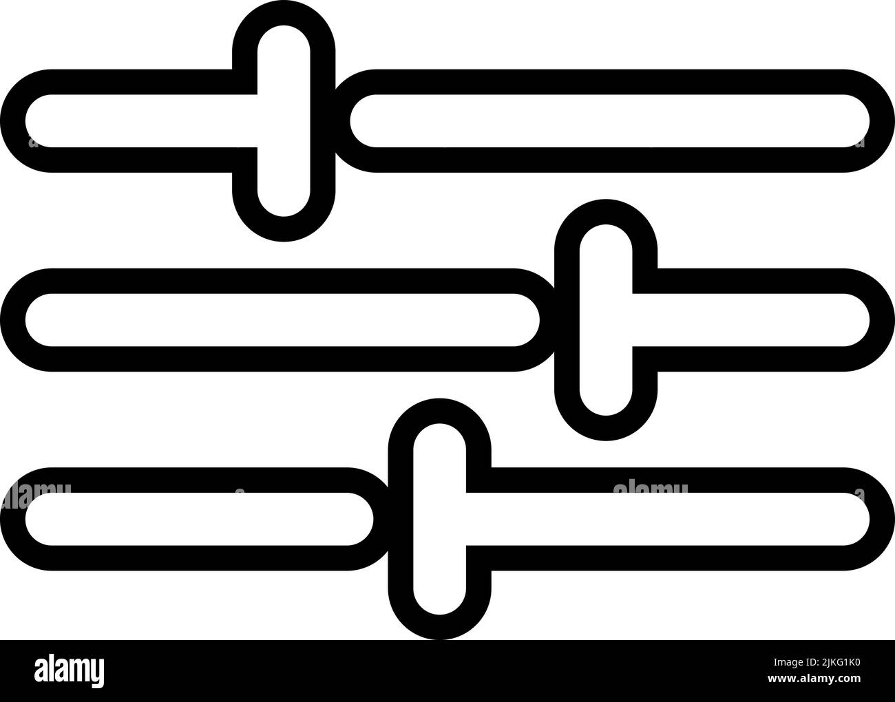 Filtersymbol, schwarze Vektorgrafik. Stock Vektor