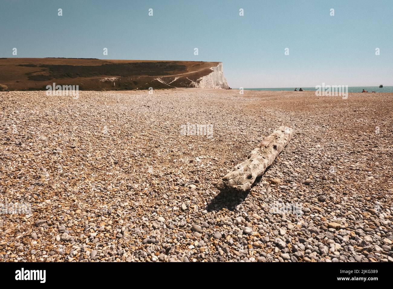 Die Seven Sisters sind eine Reihe von kalkreichen Meeresklippen an der Küste des Ärmelkanals und bilden einen Teil des vom Meer erodierten Abschnitts der South Downs Hills. Stockfoto