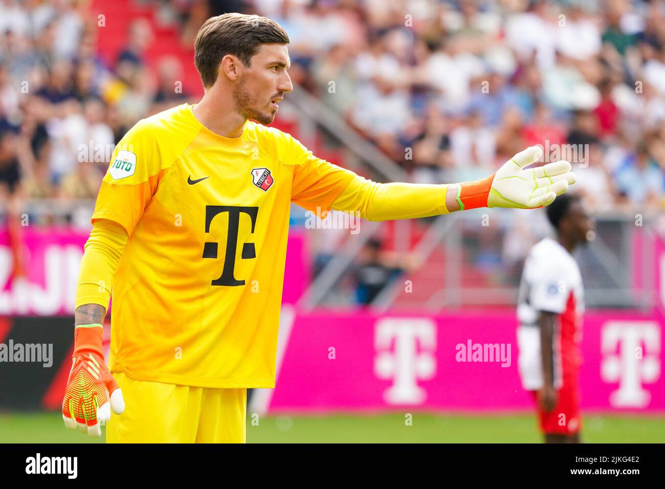 UTRECHT, NIEDERLANDE - 30. JULI: Torwart Vasilis Barkas vom FC Utrecht während des Vorsaison-Freundschaftsspechs zwischen dem FC Utrecht und dem FK Sjachtar Donetsk am 30. Juli 2022 im Stadion Galgenwaard in Utrecht, Niederlande (Foto: Joris Verwijst/Orange Picts) Stockfoto