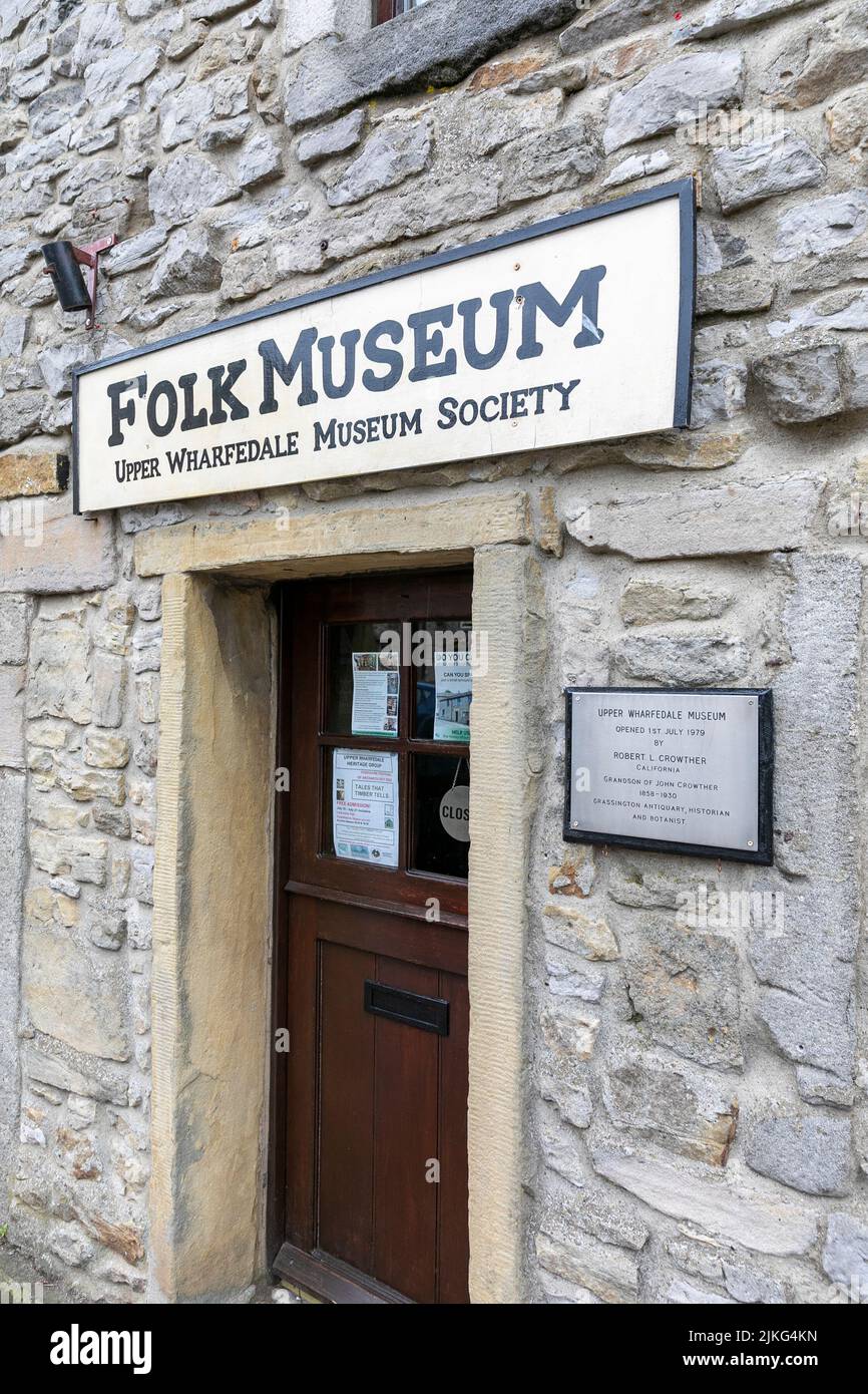 Grassington Yorkshire Dales , Upper Wharfedale Museum Society und Folk Museum, England, UK im Sommer 2022 Stockfoto