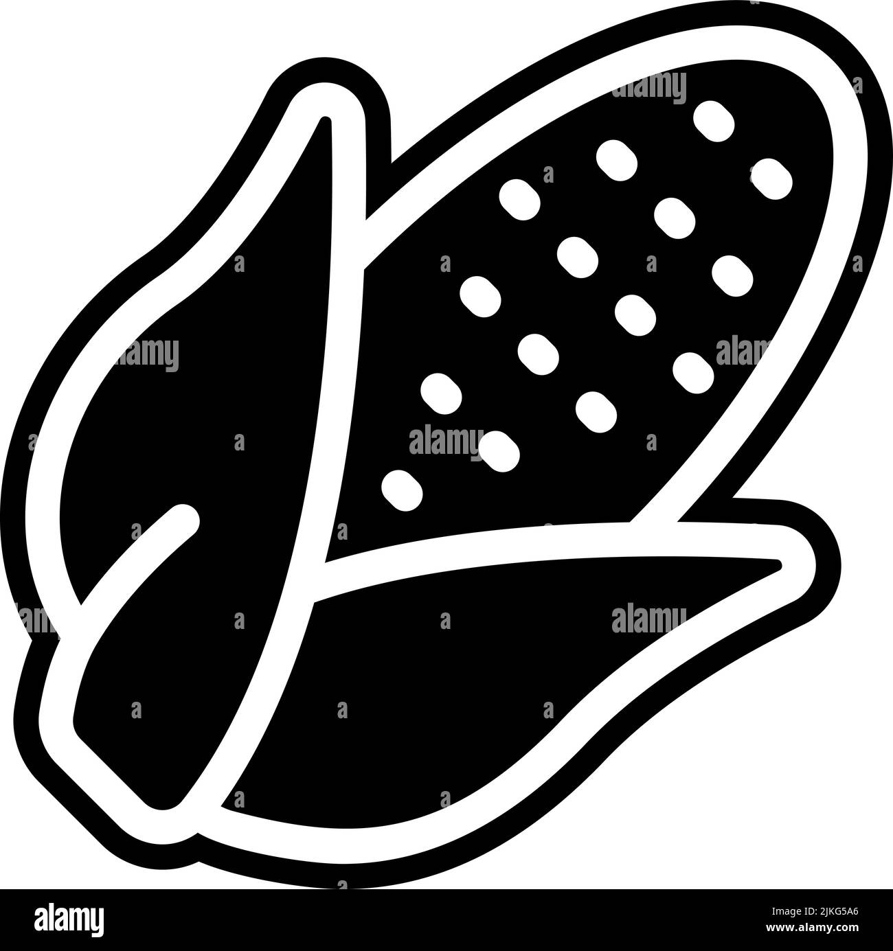 Schwarze Vektorgrafik für Maissymbol. Stock Vektor