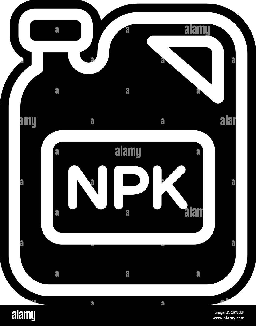 Düngersymbol, schwarze Vektorgrafik. Stock Vektor