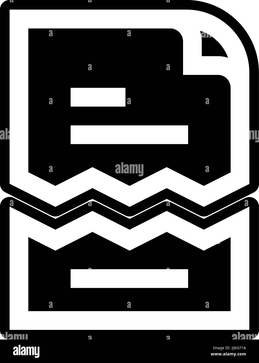 Fehlersymbol, schwarze Vektorgrafik. Stock Vektor