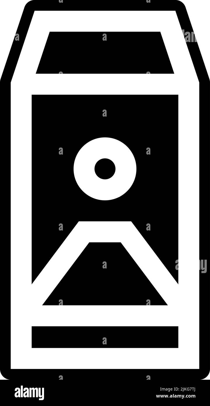 Otodoshidama Symbol schwarze Vektorgrafik. Stock Vektor