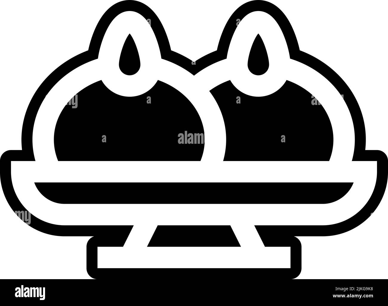 sandesh Icon schwarze Vektorgrafik. Stock Vektor