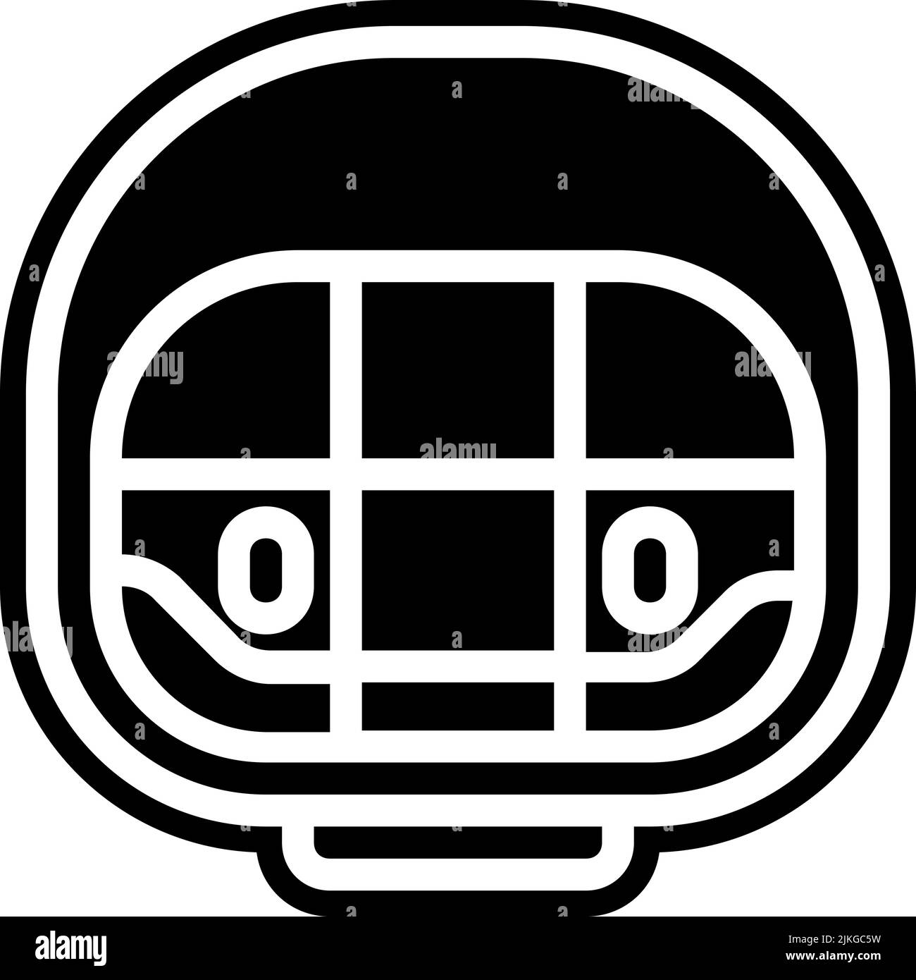 Eishockey Helm Symbol schwarz Vektor-Illustration. Stock Vektor