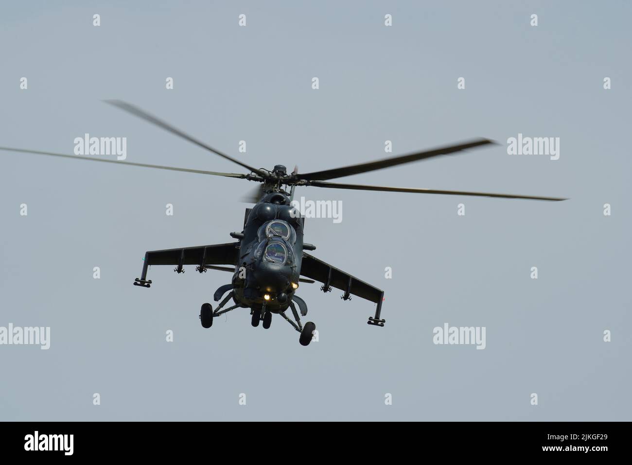 MIL Mi-24P, ungarische Luftwaffe, RIAT 2022, RAF Fairford, Gloucestershire, Stockfoto