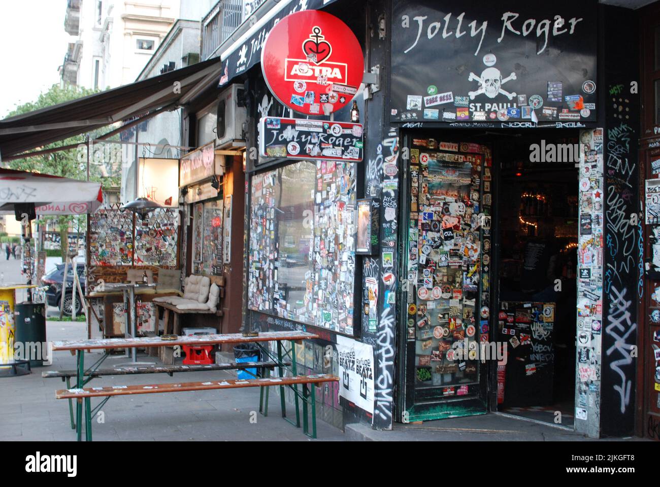 Ein Cult-Pub Jolly Roger in Hamburg, Deutschland Stockfoto