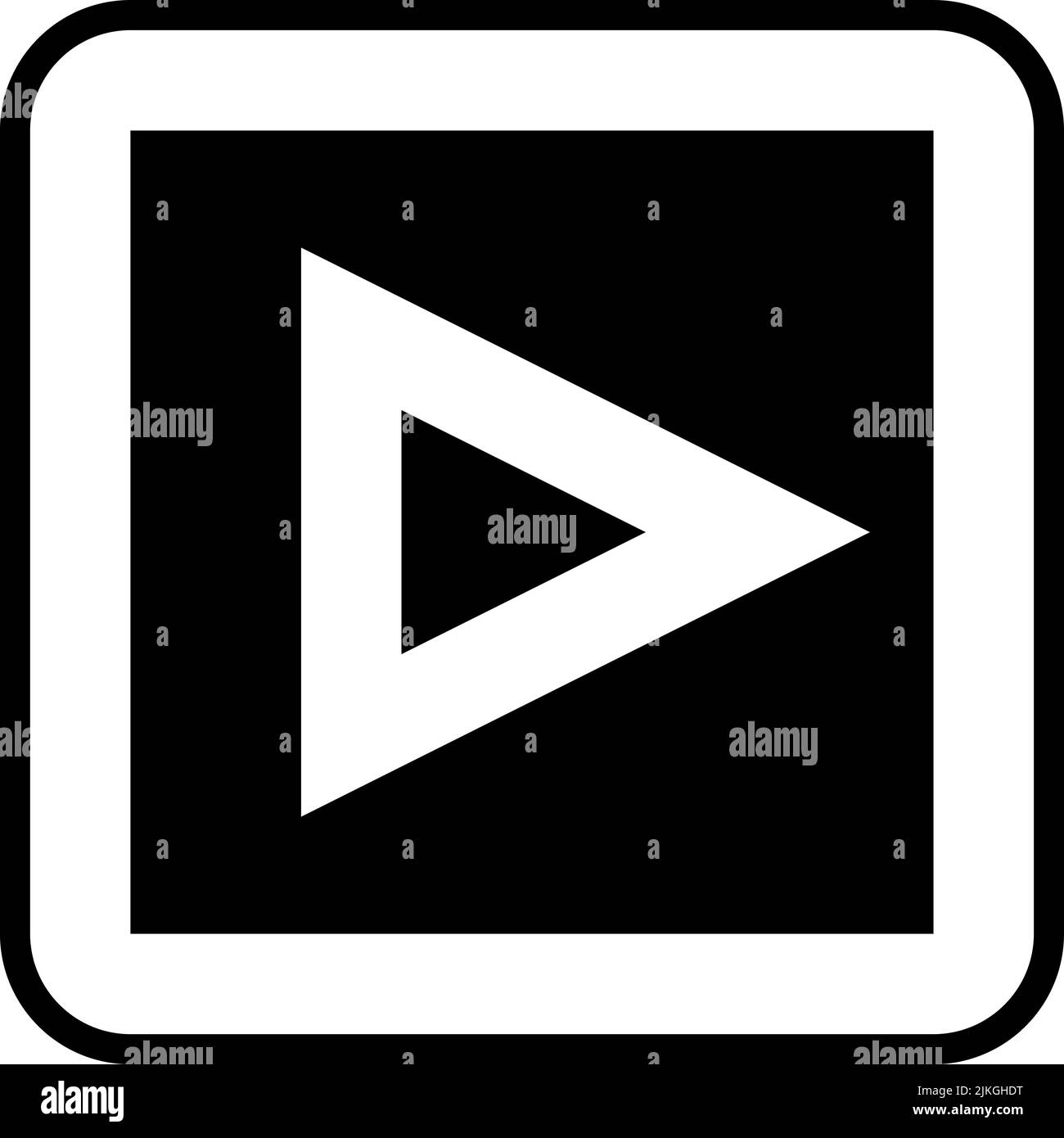 Kanalsymbol, schwarze Vektorgrafik. Stock Vektor
