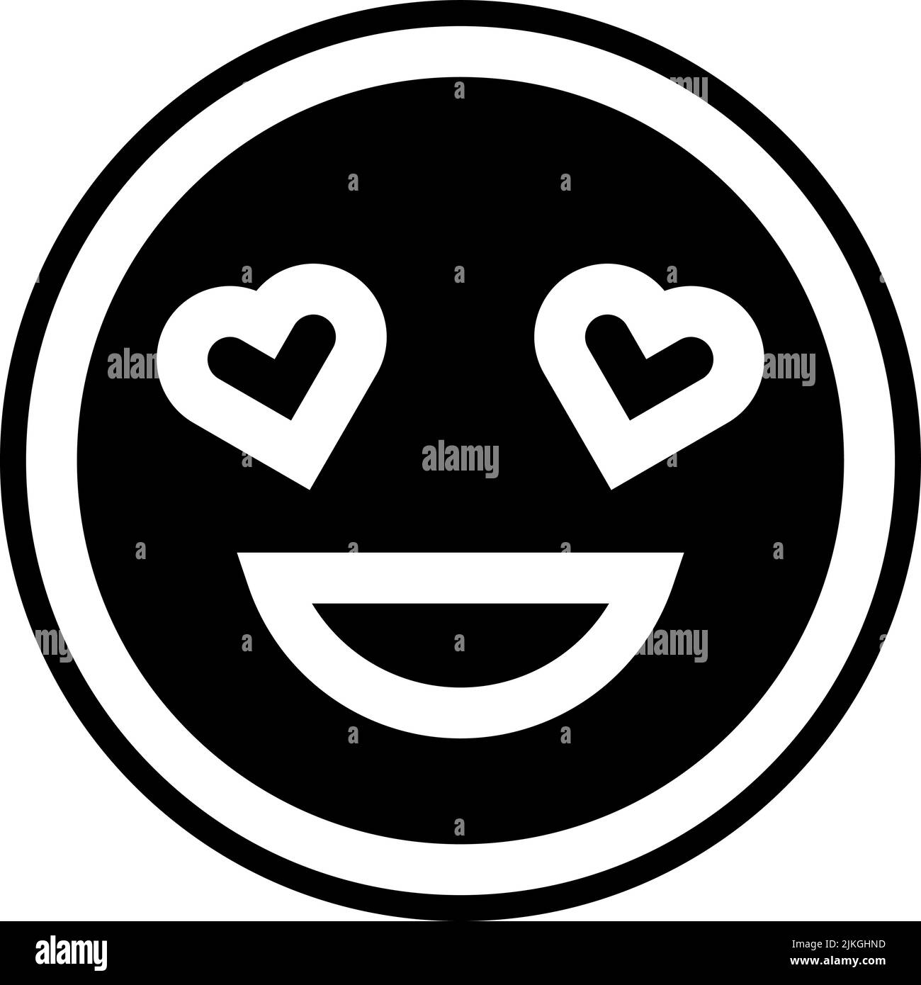 In Love Icon schwarze Vektorgrafik. Stock Vektor