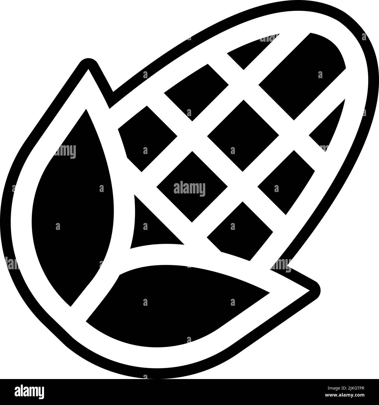 Schwarze Vektorgrafik für Maissymbol. Stock Vektor
