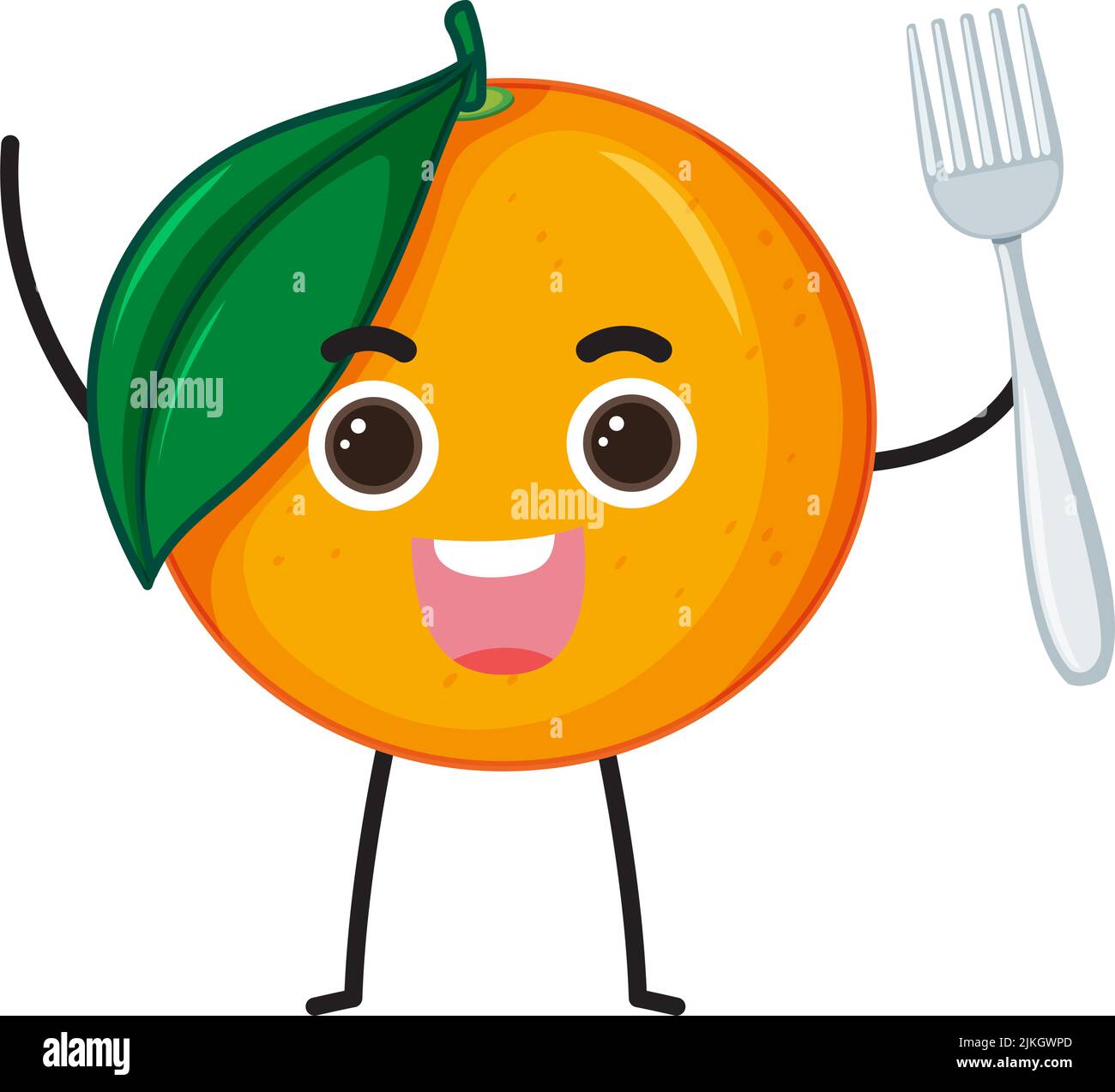 Niedliche orange Cartoon Figur Illustration Stock Vektor