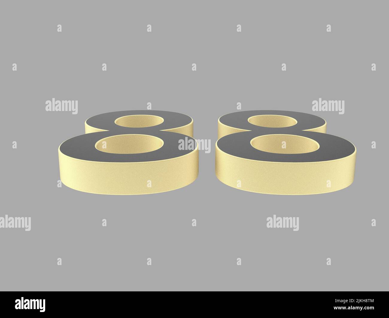 3D Zahl isoliert Rendering Illustrationsstruktur Stockfoto