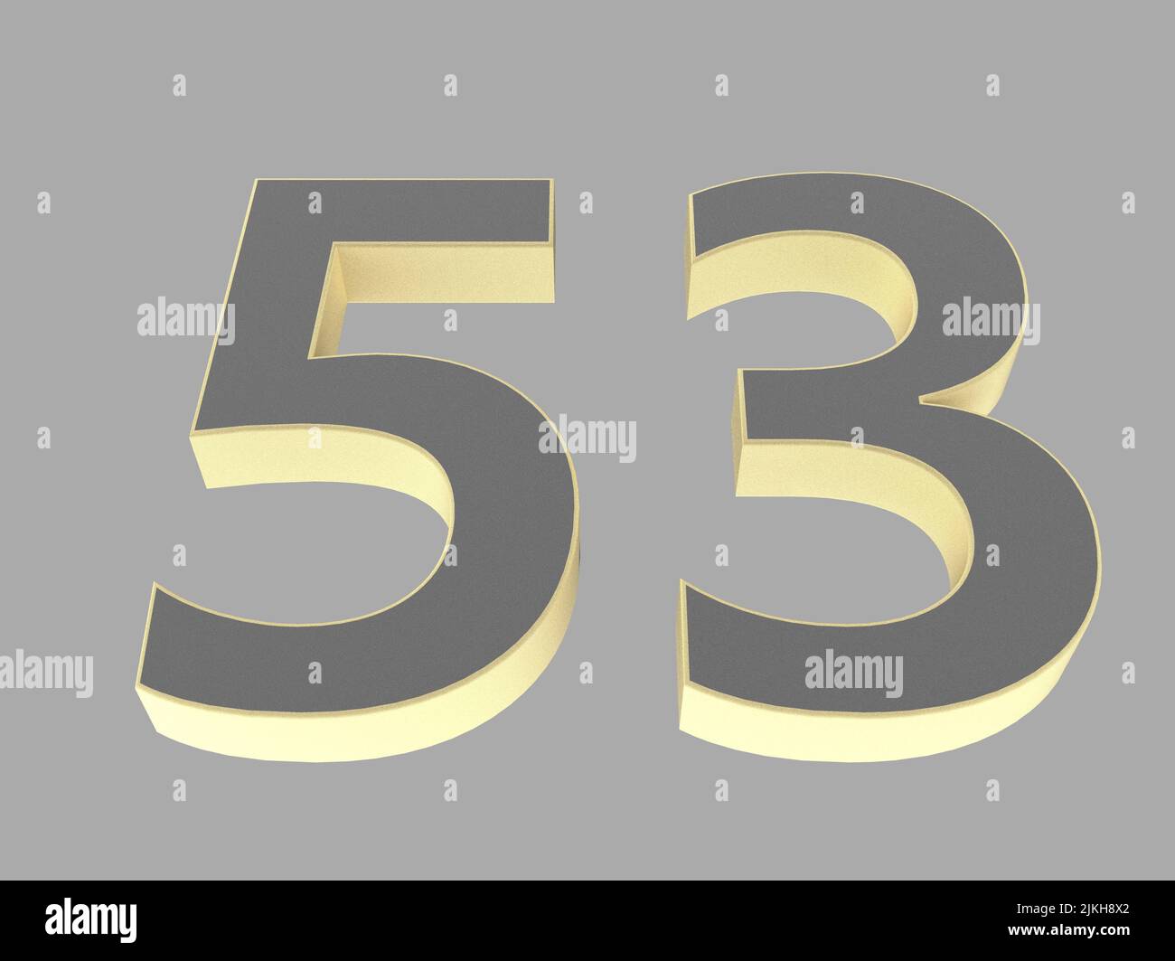 3D Zahlen isolierte Textur Rendern Hintergrunddarstellung Stockfoto