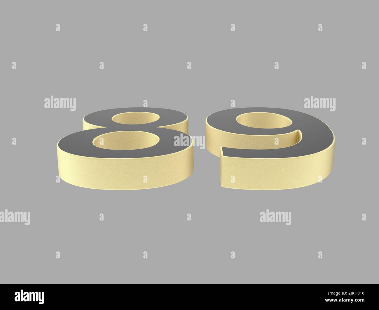 3D Zahl isoliert Rendering Illustrationsstruktur Stockfoto