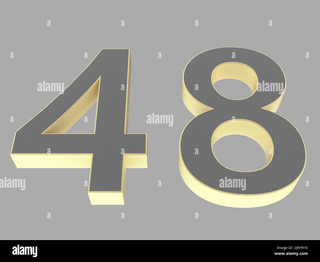 3D Zahlen isolierte Textur Rendern Hintergrunddarstellung Stockfoto