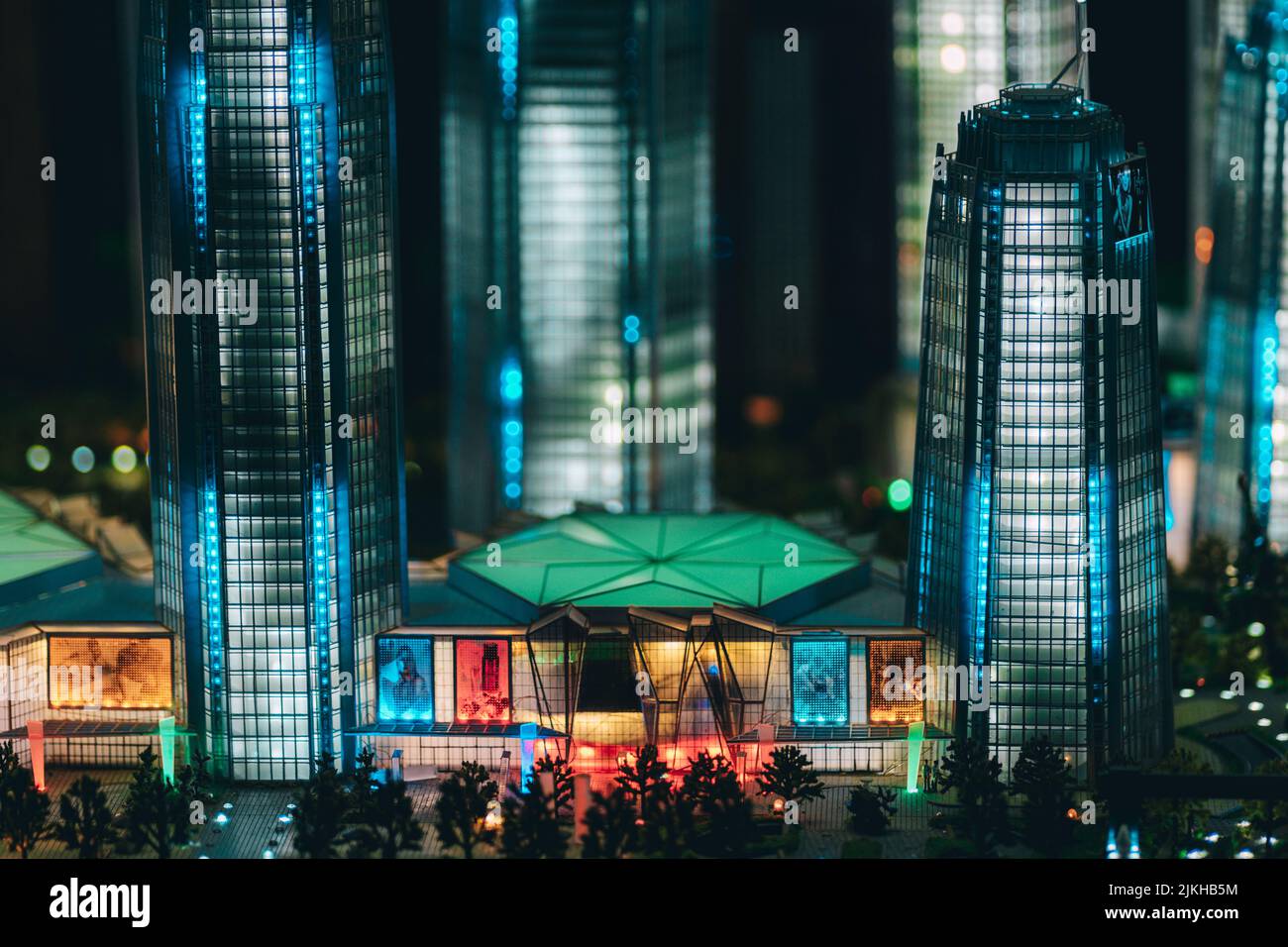 Die Glasmaquette des Warisan Merdeka Tower Wolkenkratzers in Kuala Lumpur, Malaysia Stockfoto
