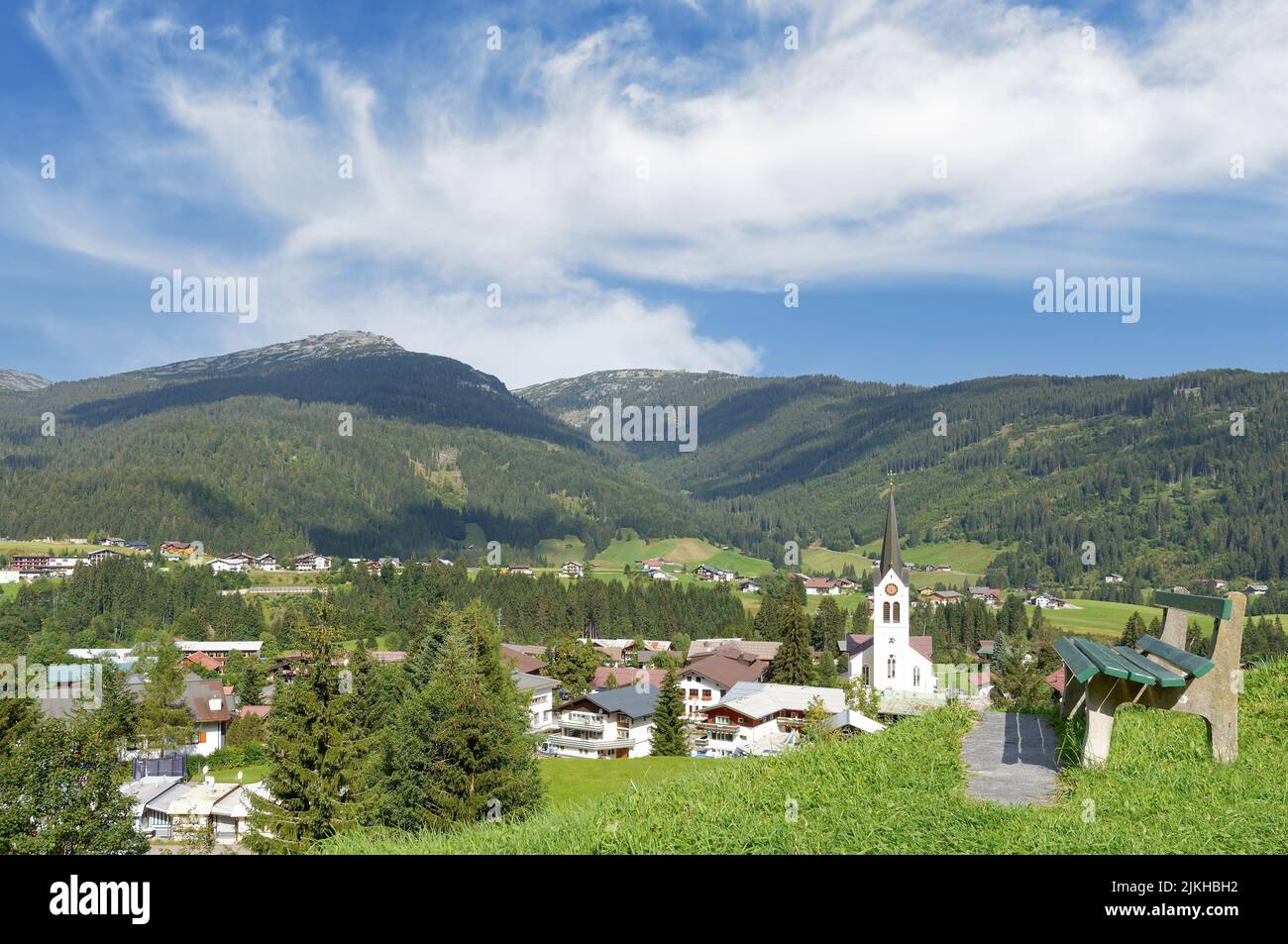 Dorf Riezlern,Kleinwalsertal,Vorarlberg,Österreich Stockfoto