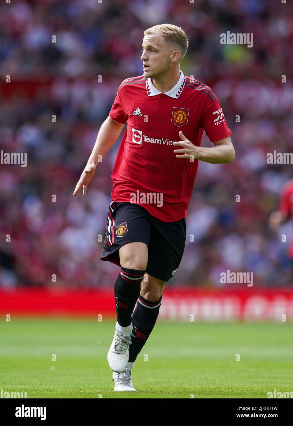 Donny Van de Beek von Manchester United beim Freundschaftsspiel vor der Saison in Old Trafford, Manchester. Bilddatum: Sonntag, 31. Juli 2022. Stockfoto