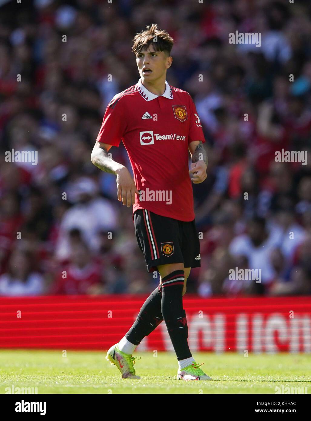 Alejandro Garnacho von Manchester United während des Freundschaftsspiel vor der Saison in Old Trafford, Manchester. Bilddatum: Sonntag, 31. Juli 2022. Stockfoto