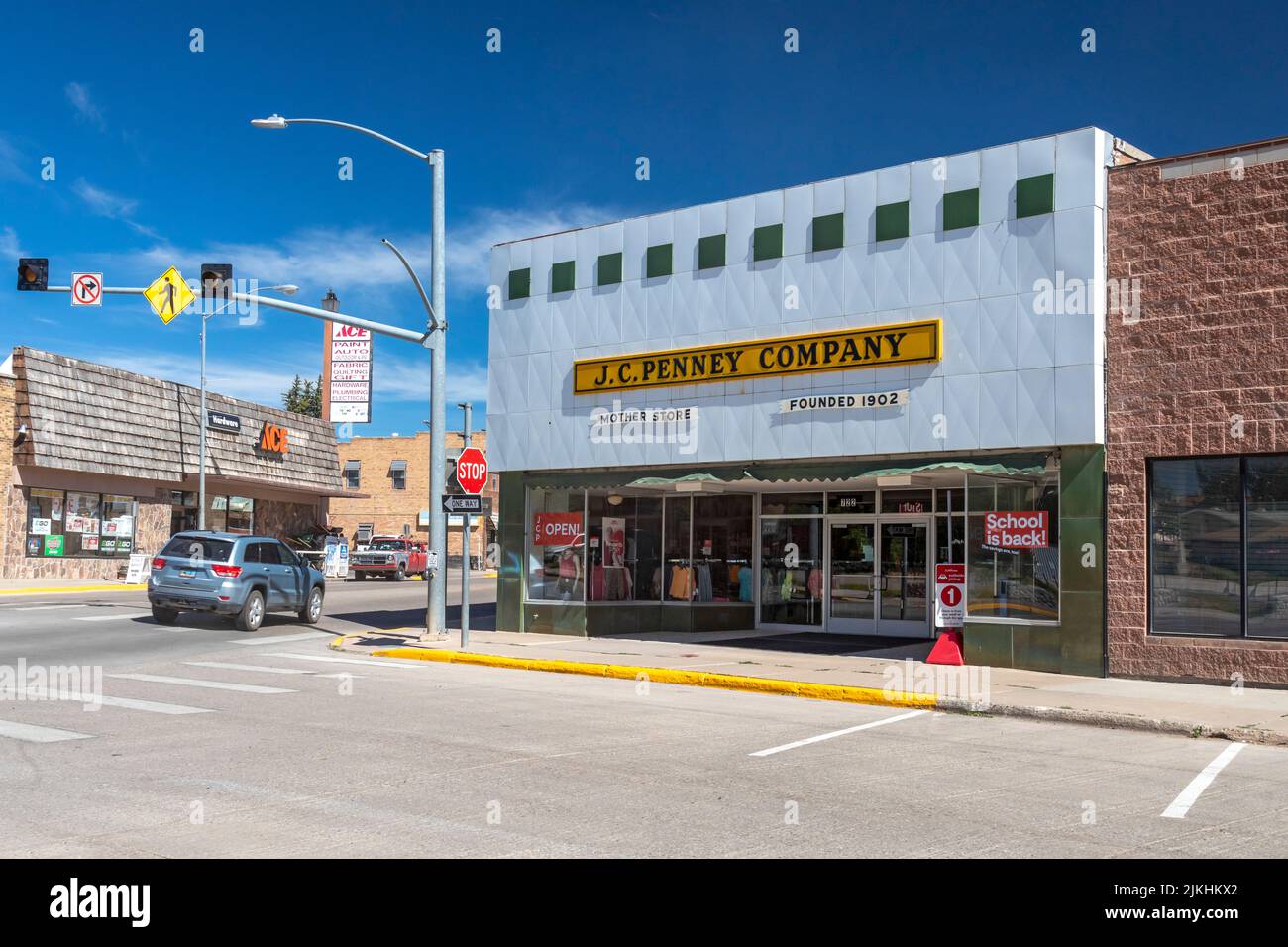 Kemmerer, Wyoming - The J.C. Penney Company „Mother Store“, eröffnet von James Cash Penney, der die JC Penney-Kette gründete. Das Geschäft ist noch in Betrieb. P Stockfoto