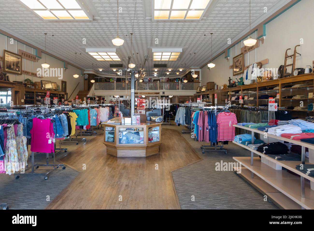 Kemmerer, Wyoming - The J.C. Penney Company „Mother Store“, eröffnet von James Cash Penney, der die JC Penney-Kette gründete. Das Geschäft ist noch in Betrieb. P Stockfoto