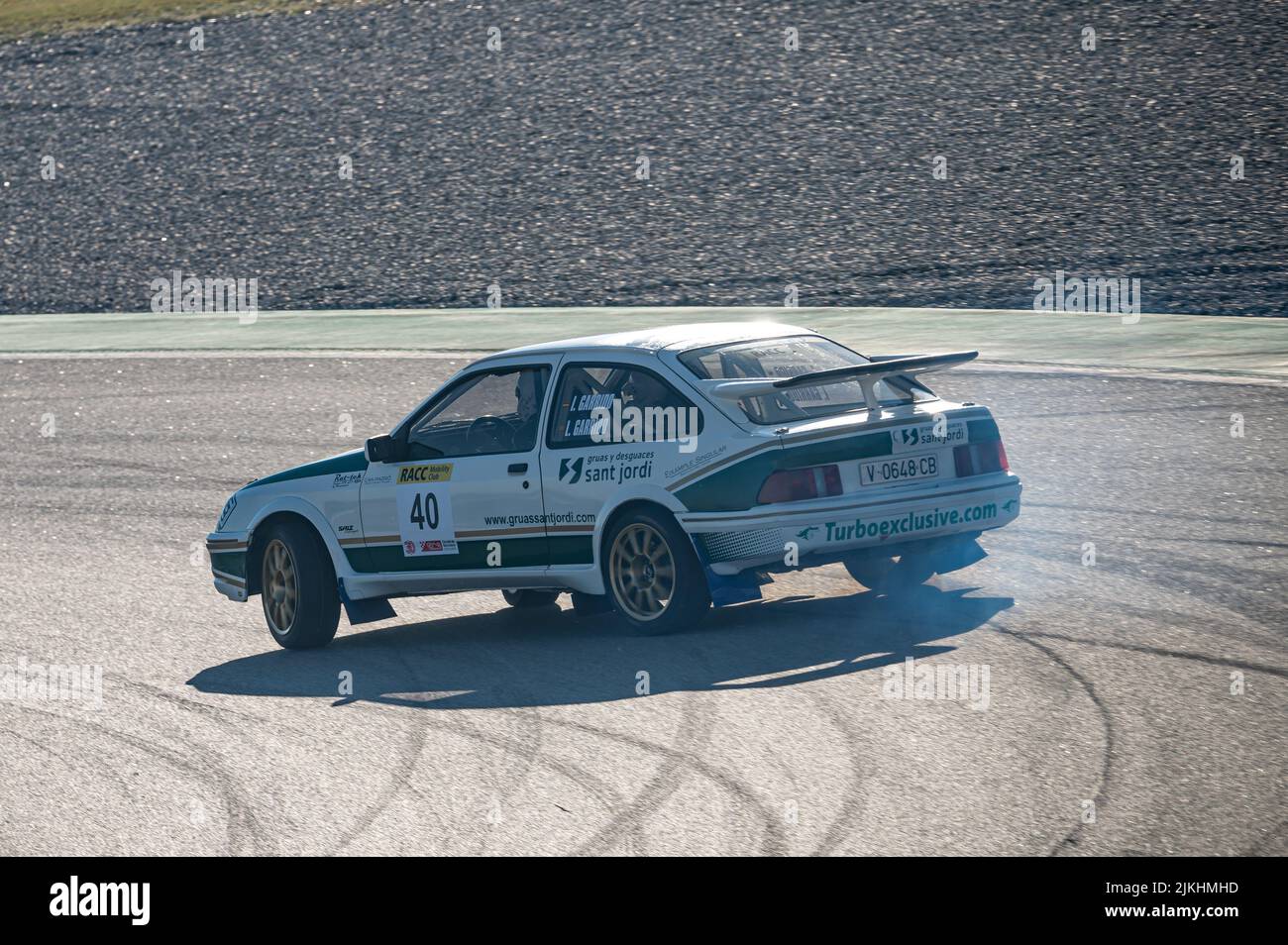 Barcelona, Spanien; 20. Dezember 2021: Ford Sierra RS Cosworth Rennwagen auf der Strecke von Montmelo Stockfoto