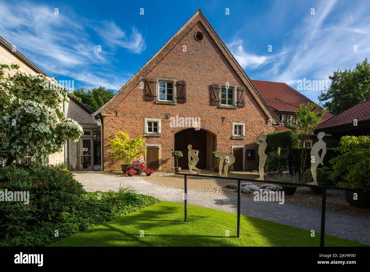 Deutschland, Coesfeld, Coesfeld-Lette, Buchstabe Berg, Berkel, Baumberge, Münsterland, Westfalen, Nordrhein-Westfalen, Alter Hof Herding Glasmuseum Stockfoto