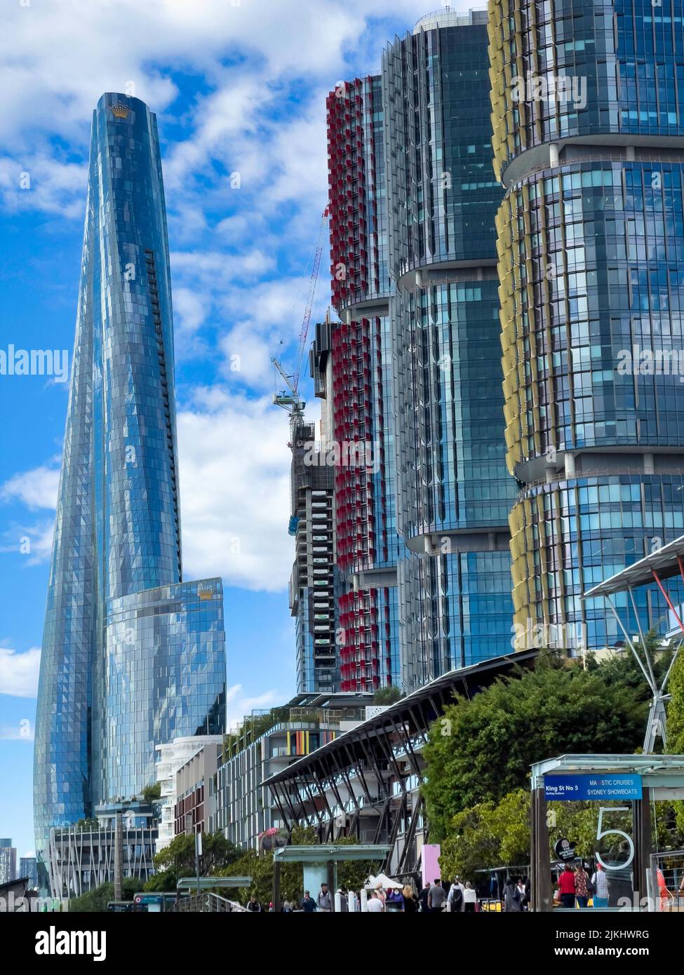 Barangaroo Buildings und King Street Wharf, Sydney, Australien Stockfoto