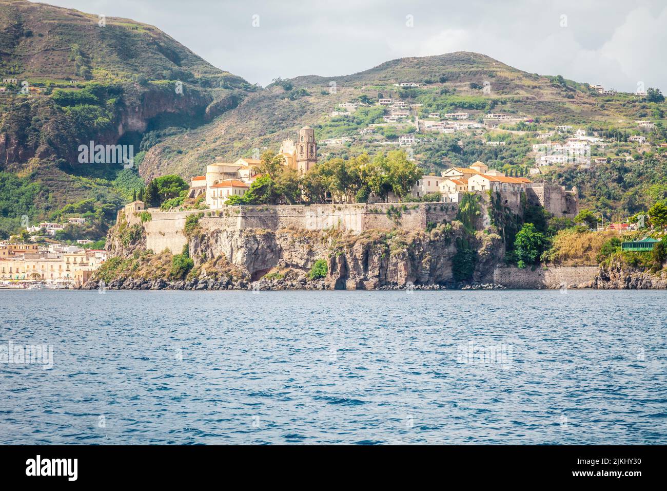 Ein Bild der Insel Lipari in Süditalien Stockfoto