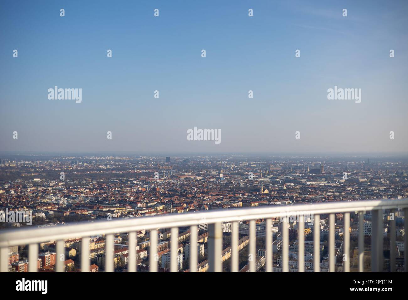 Das Stadtbild von München am Morgen Stockfoto