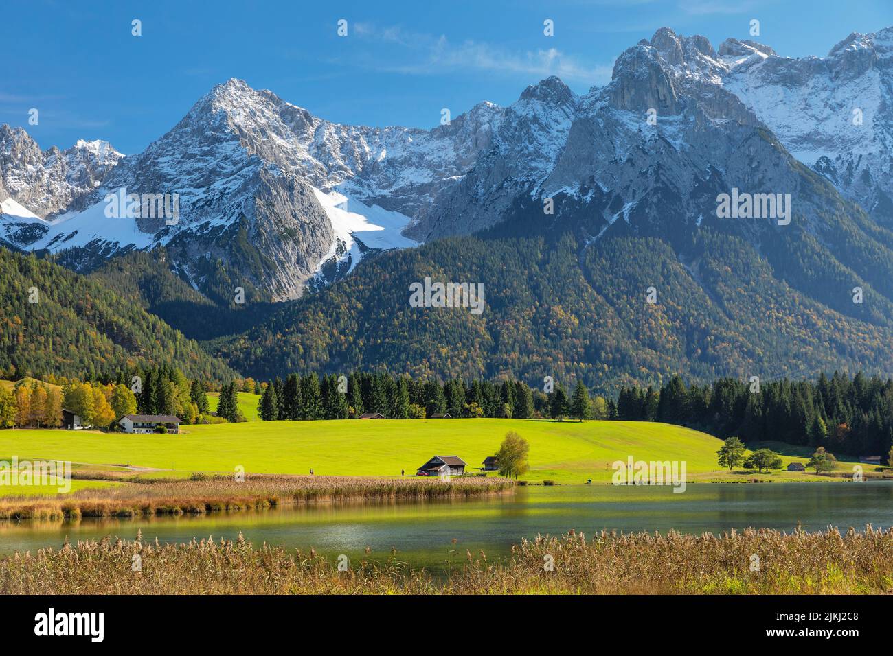 Ferchensee bei Mittenwald, Oberbayern, Bayern, Deutschland Stockfoto