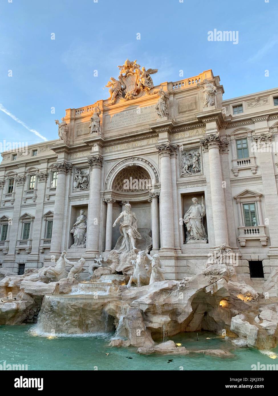 Fontana di Trevi, der berühmteste Brunnen Roms der Welt. Stockfoto