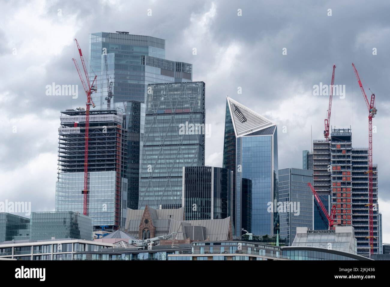 Wolkenkratzer, City of London, Finanzviertel, Finanzmetropole, London, Großbritannien Stockfoto