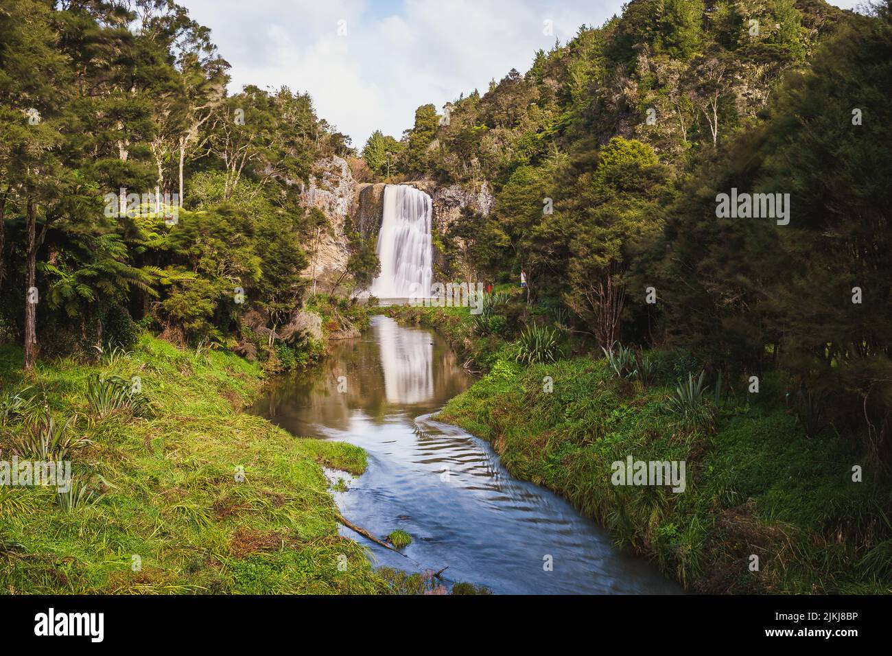 Eine Landschaftsansicht der Hunua Falls, Auckland, Neuseeland Stockfoto