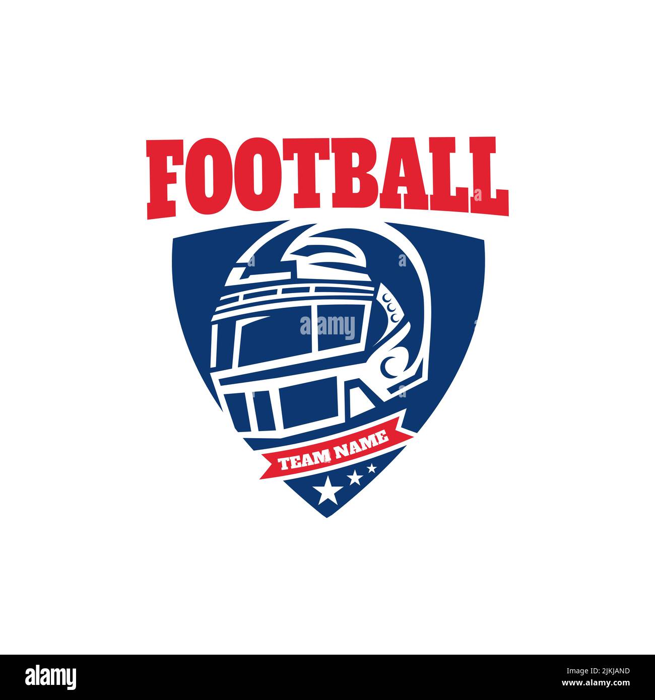 Logo-Design Spielerhelm, American Football Tournament, Sport, Emblem, Designvorlage. Stock Vektor