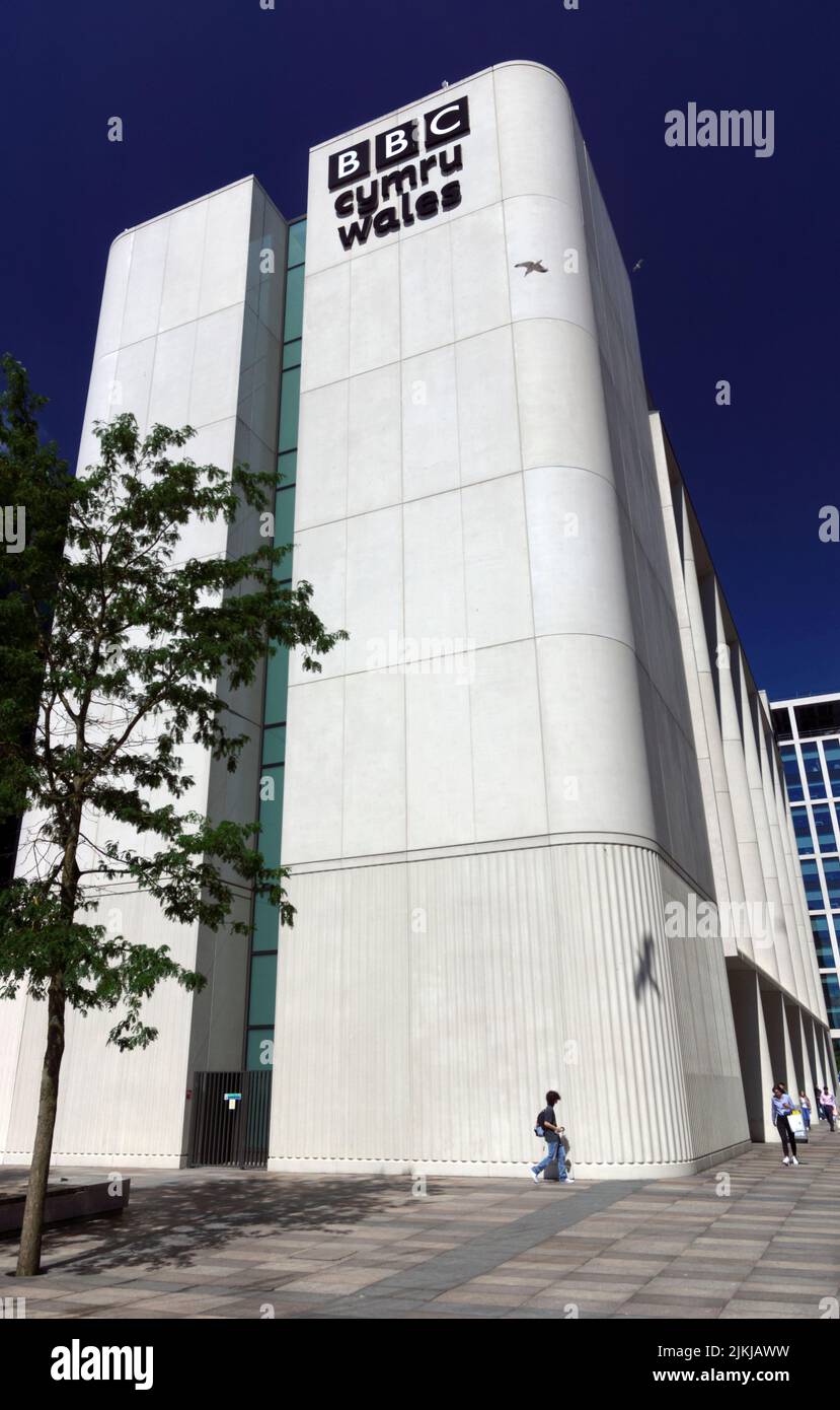 Neue BBC-Zentrale, Central Square, Cardiff, Wales. Stockfoto