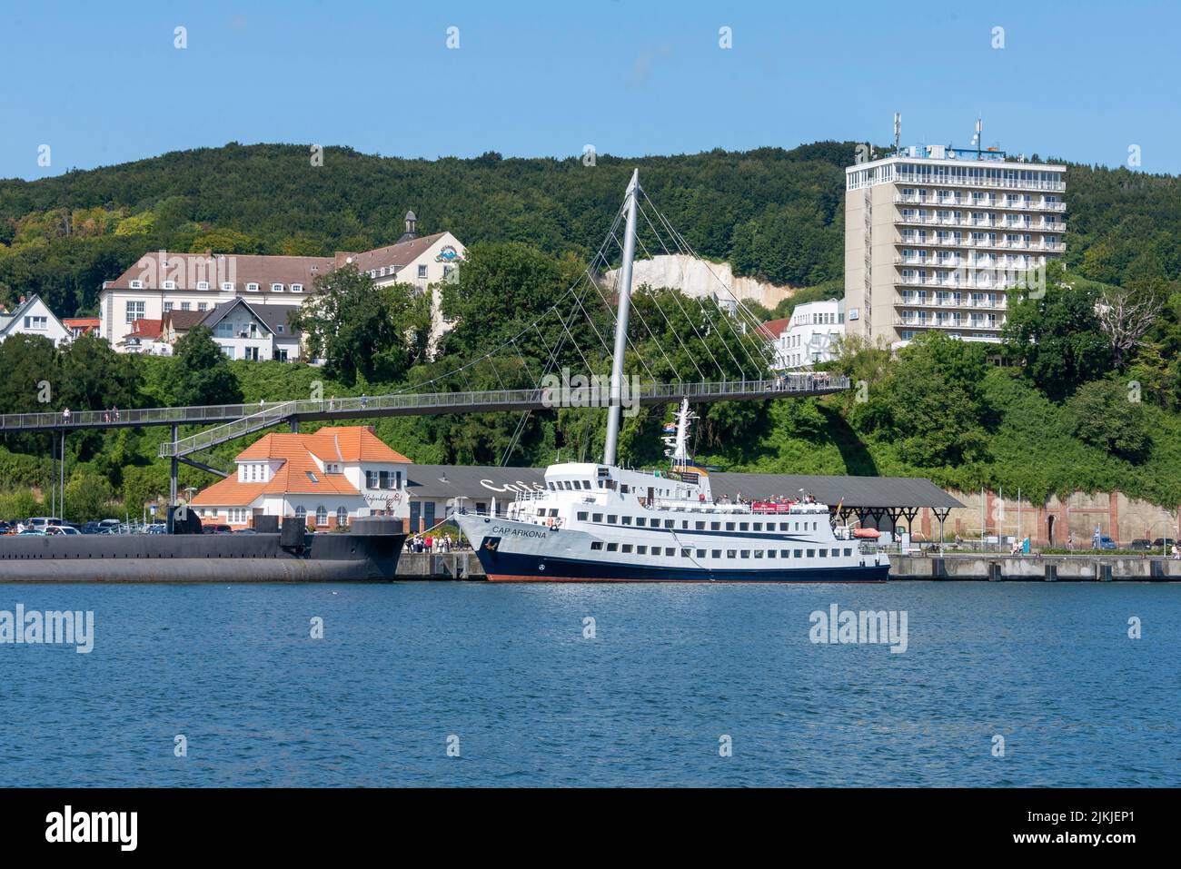 Deutschland, Mecklenburg-Vorpommern, Ostsee, Rügen, Halbinsel Jasmund, Sassnitz, Sassnitz Harbour, Sassnitz Submarine Museum, her Majesty's Submarine OTUS - ein britisches U-Boot Stockfoto