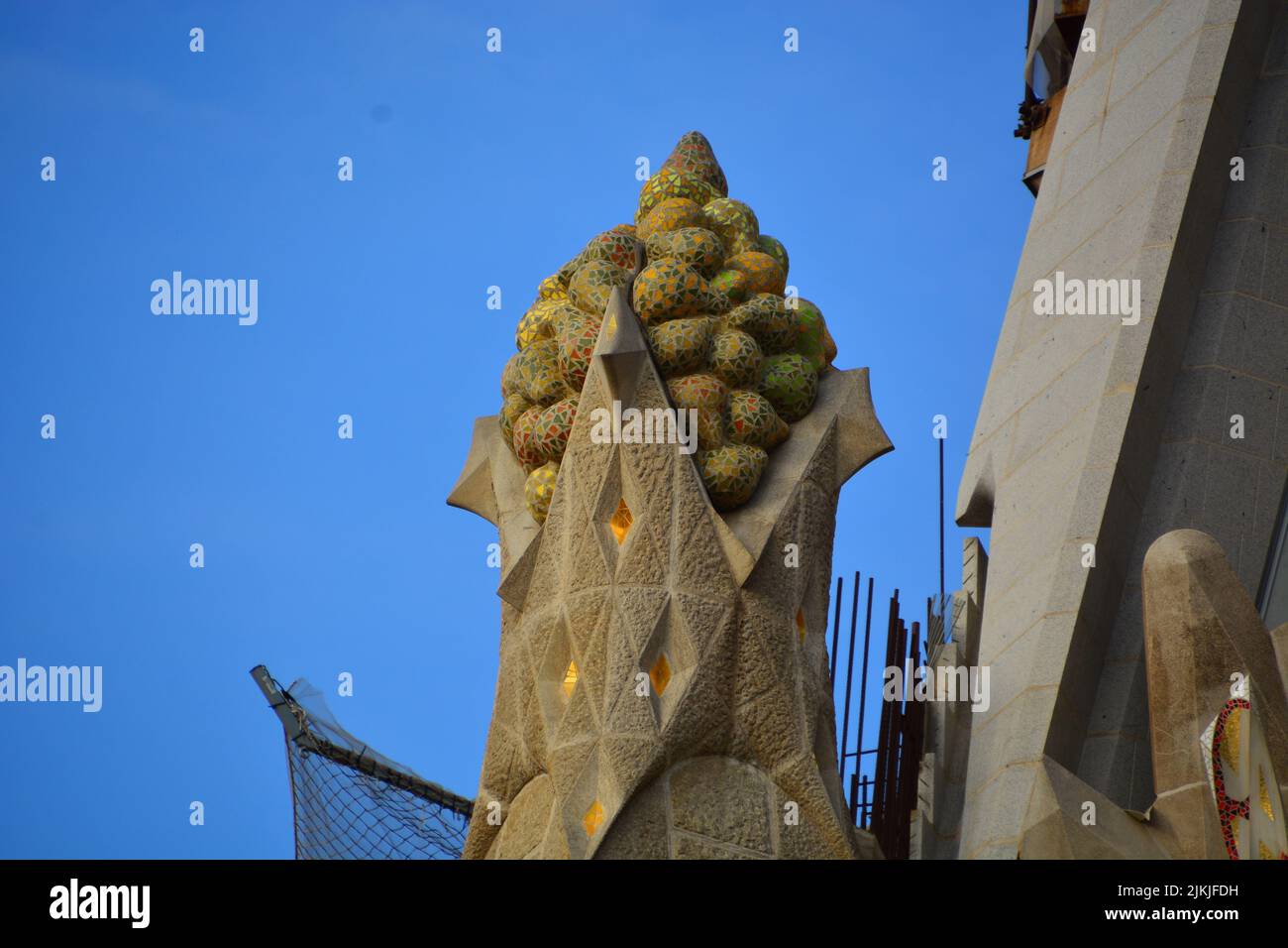 Die Außenansicht von Gaudis La Sagrada de la Familia, Barcelona, Spanien Stockfoto