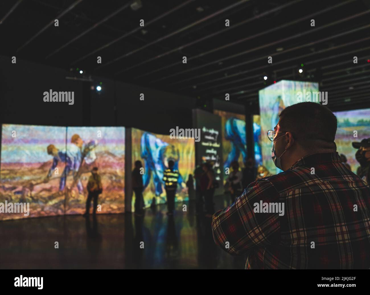 St. Petersburg, Florida 14. Januar 2021: Während seiner Amtszeit im Dali Museum wird die immersive Van Gogh Alive Exhibition gezeigt Stockfoto