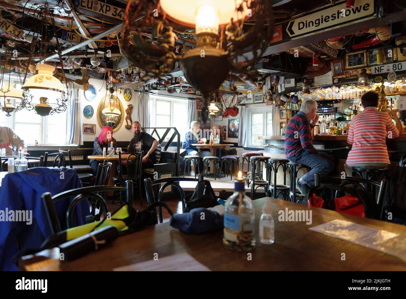 Lokale Blaue Maus in der Nähe von Wittdün, Amrum, Nordfriesland, Nordsee, Nordfriesische Inseln, Nationalpark Wattenmeer, Schleswig-Holstein Nationalpark Wattenmeer, Schleswig-Holstein, Deutschland Stockfoto