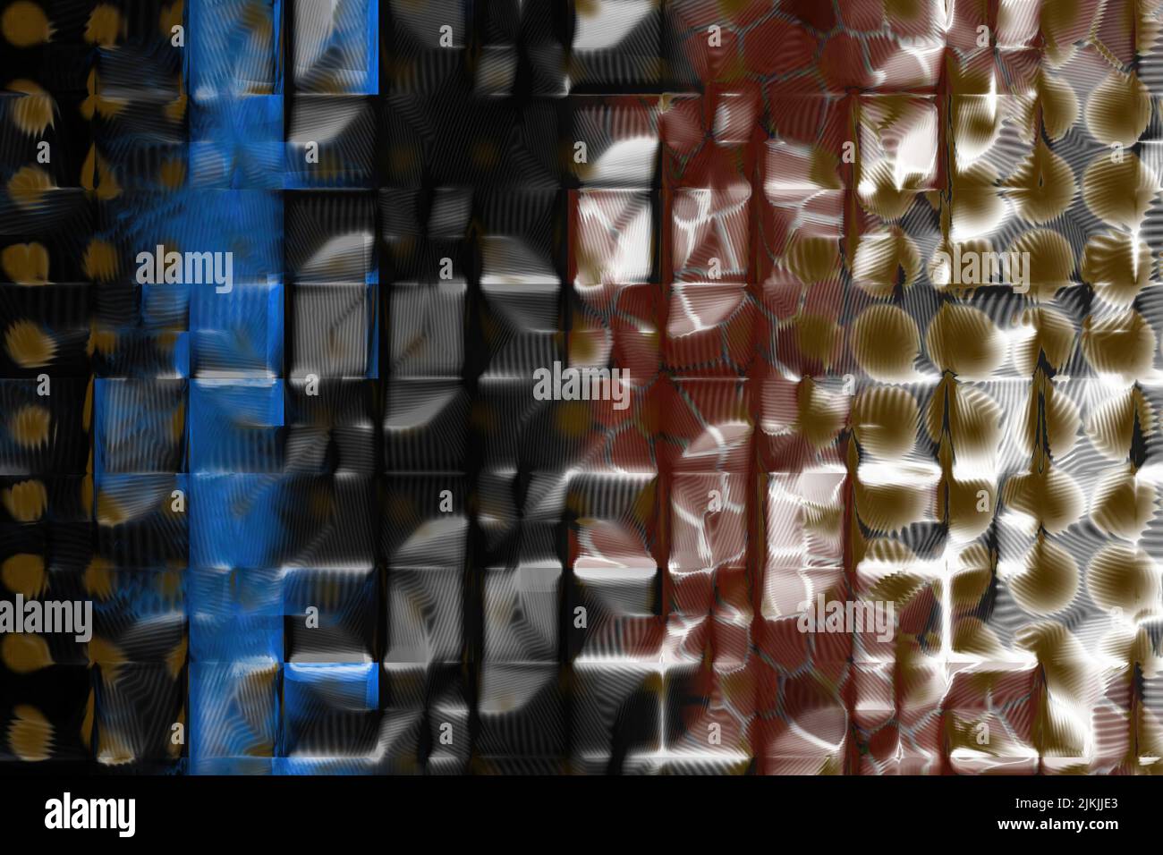 Abstraktes Farbbild, Fantasy-Illustration, Textur oder Hintergrund, moderne Kunst Stockfoto