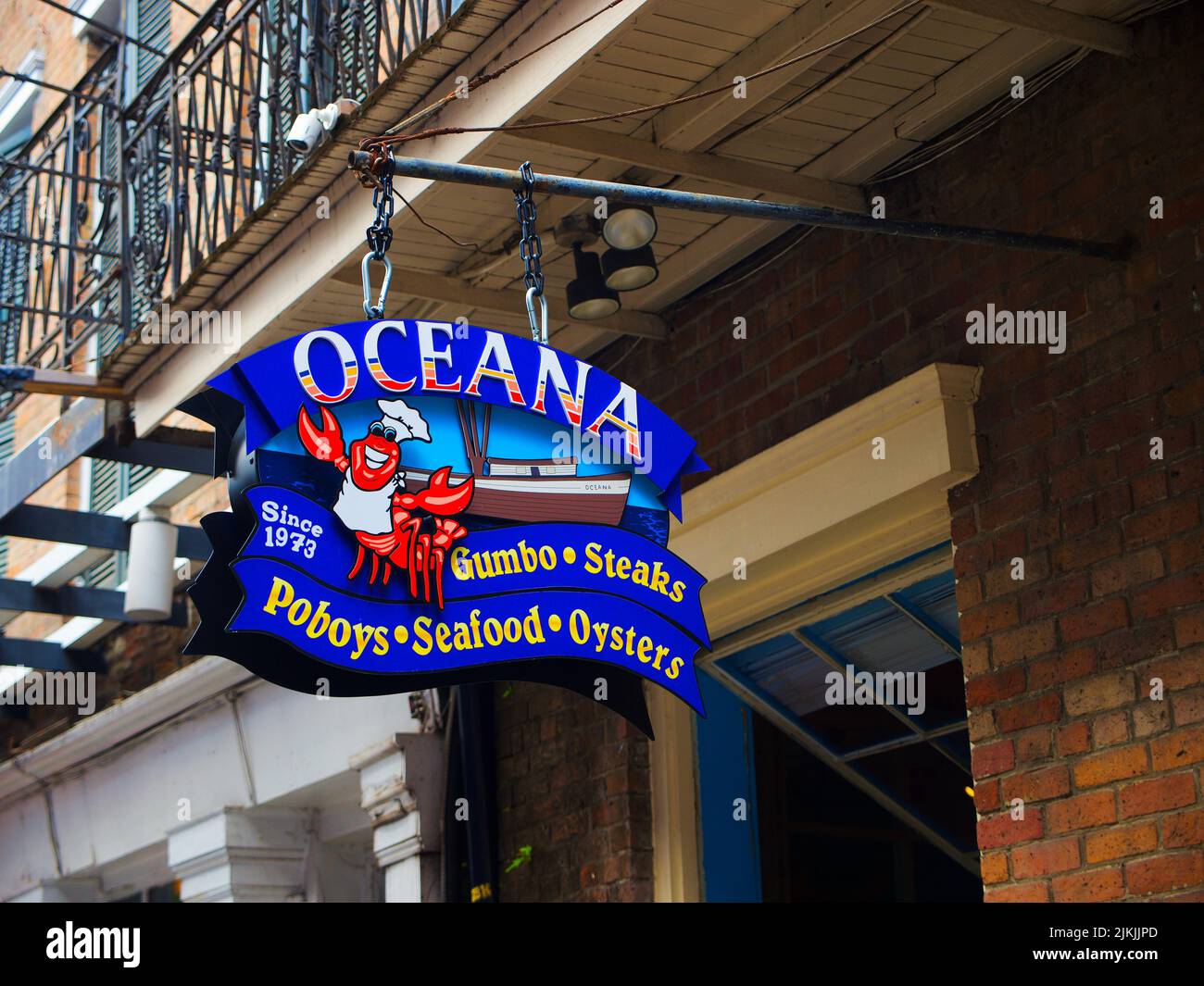 Der weltberühmte Oceana Grill im französischen Viertel von New Orleans Stockfoto