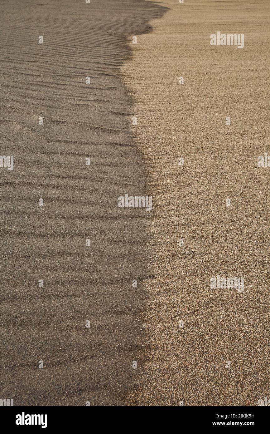 In den Sanddünen von Colorado, USA, treffen sich zwei wunderschöne Sandtypen Stockfoto