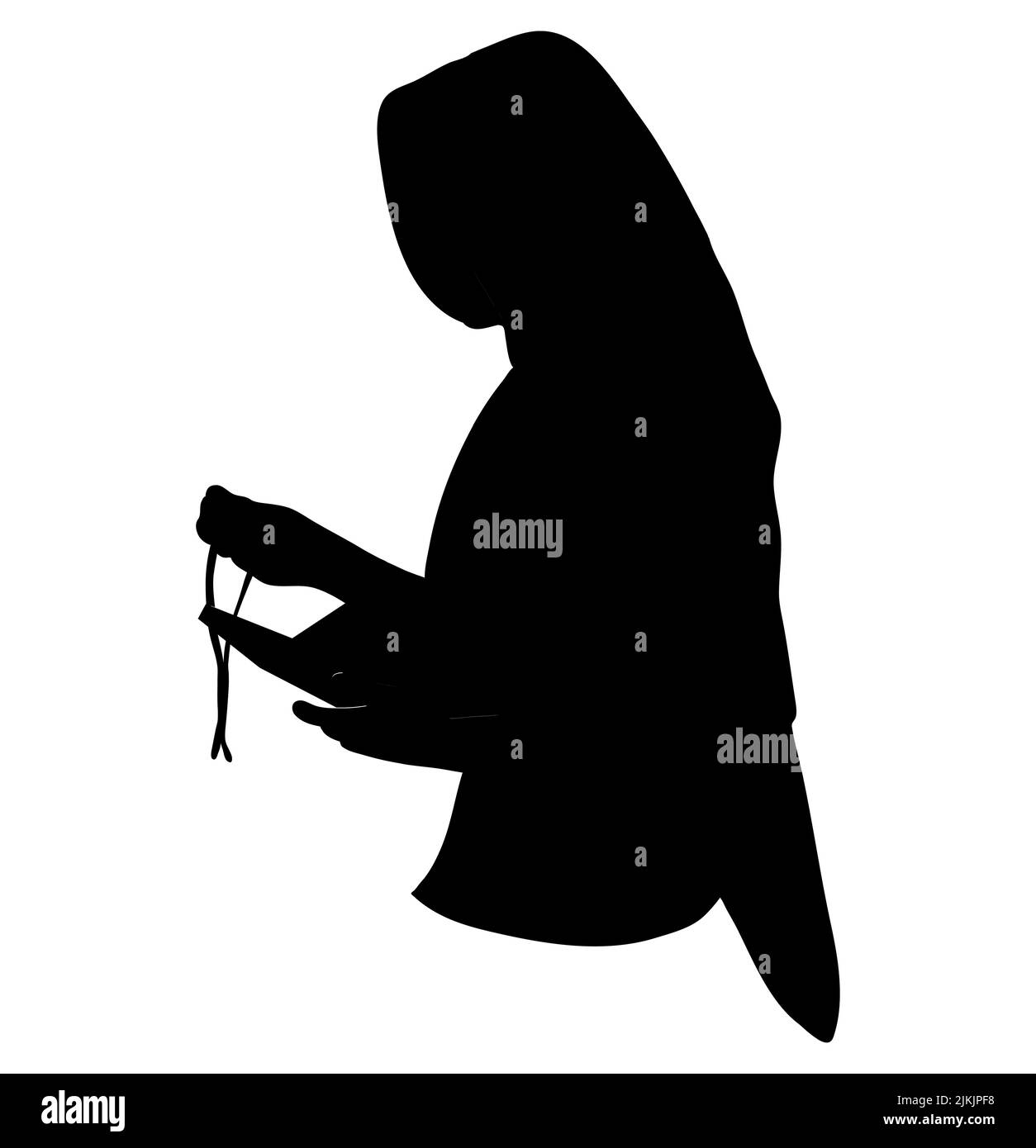 Hijab Frauen beten und tun Gedenken an Allah Silhouette Illustrationen in hoher Auflösung für jede Art von Gebrauch. Stock Vektor