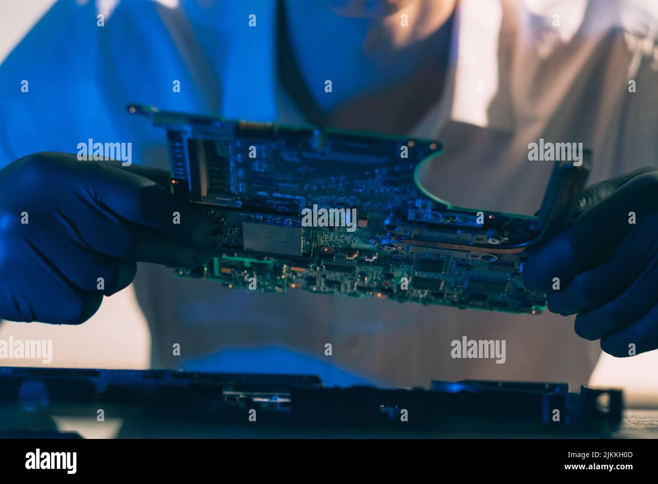 Motherboard für Hardware-Design im Techniklabor Stockfoto