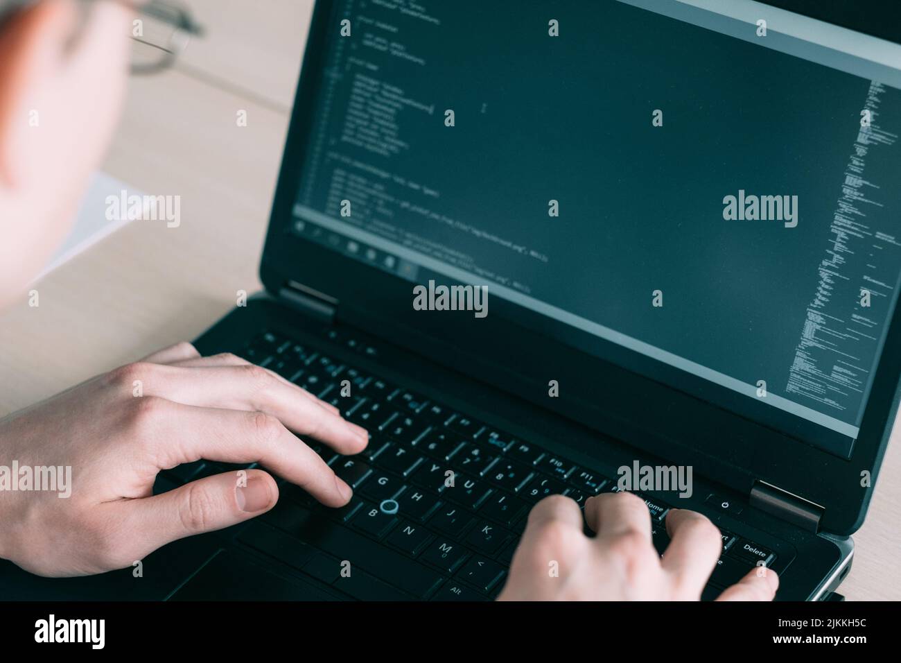 Software-Entwickler Codierung Laptop-Programmierung Stockfoto
