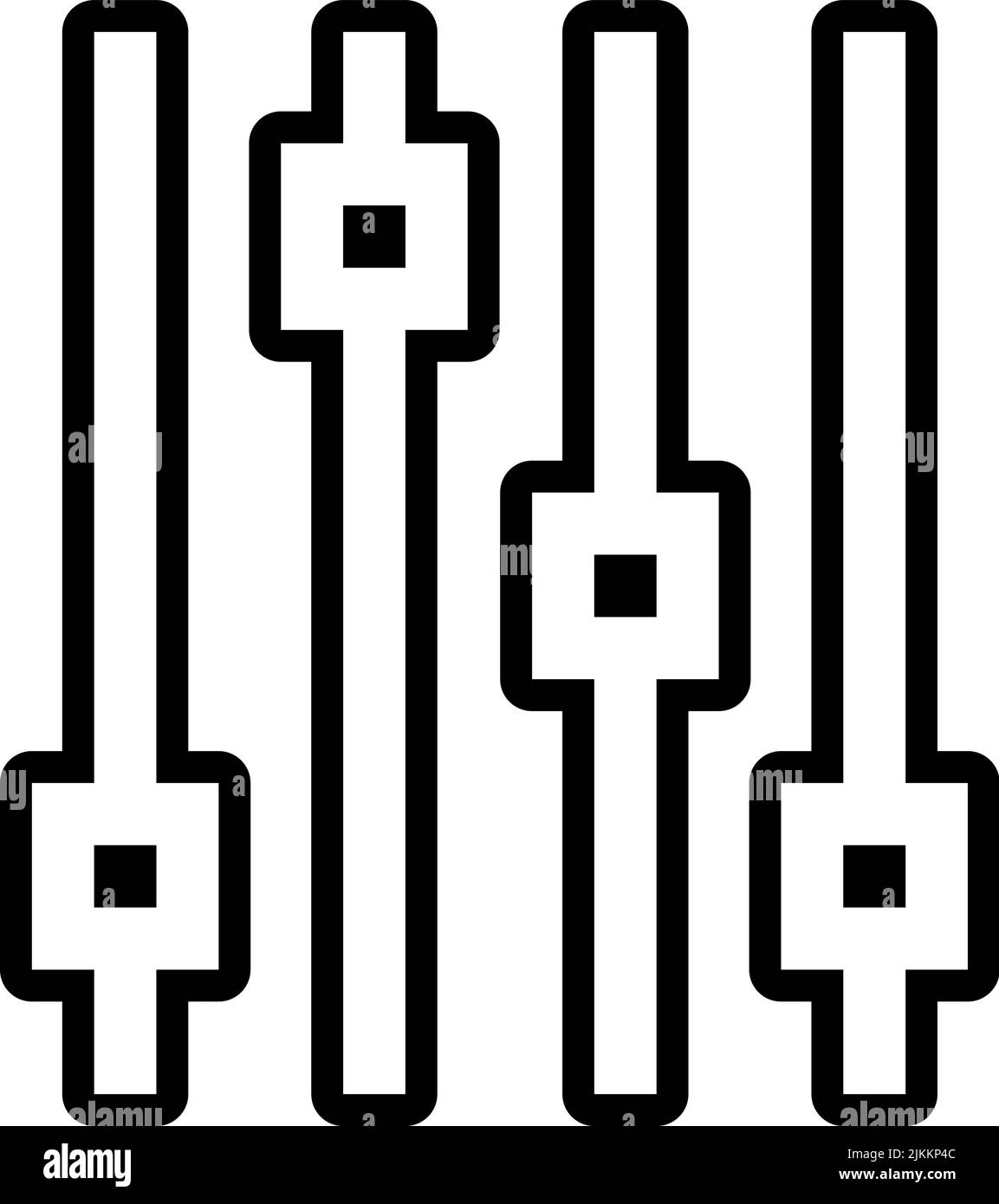 Filtersymbol, schwarze Vektorgrafik. Stock Vektor