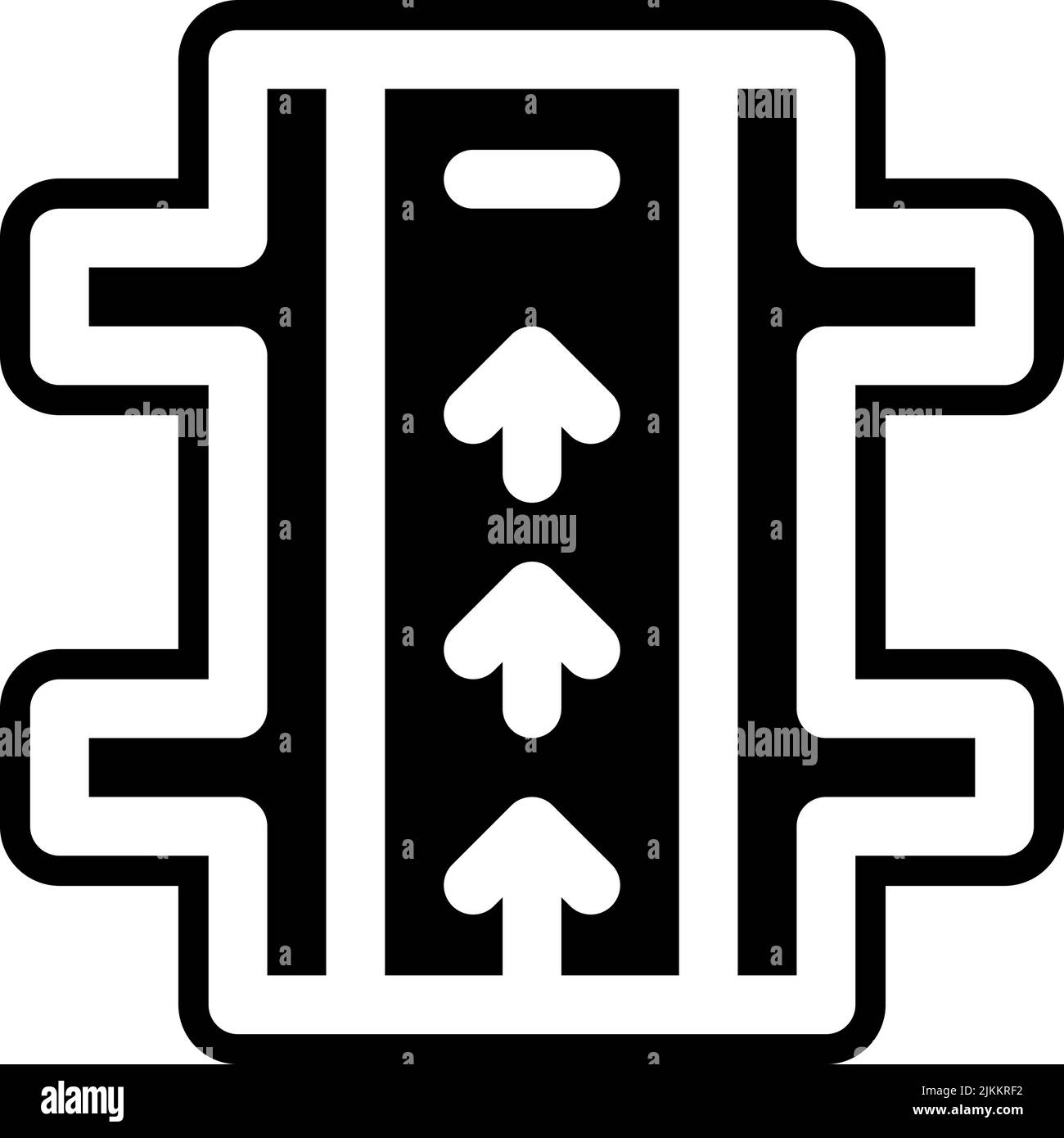 Pit-Stopp-Symbol, schwarze Vektorgrafik. Stock Vektor